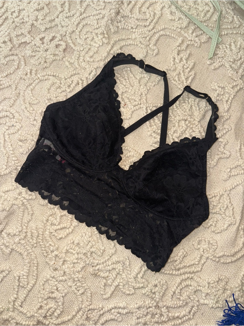 Black lace bralette